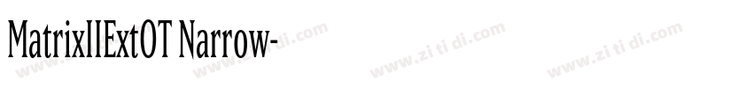 MatrixIIExtOT Narrow字体转换